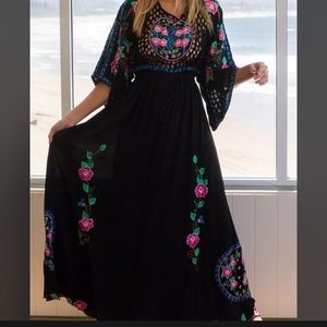 Fillyboo black embroidered dress